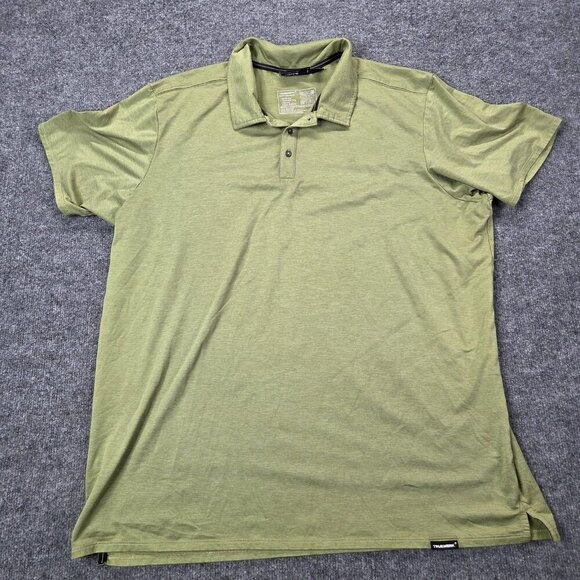 Truewerk Polo Shirt Mens 2XL Green EDO Performance Workwear Lightweight Tech - Picture 1 of 11
